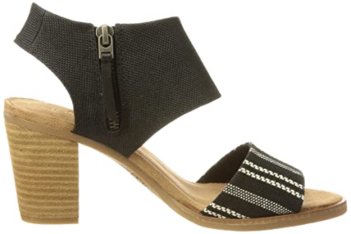 TOMS womens Seasonal Classics flats shoes, Black Perforated Synthetic Suede, 12 US