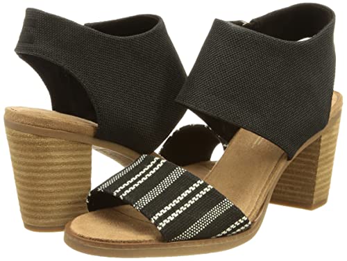 TOMS womens Seasonal Classics flats shoes, Black Perforated Synthetic Suede, 12 US