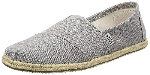 TOMS - Seasonal Classics (Grey Linen) Women Slip On Shoes (12)