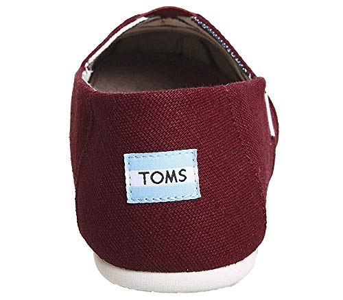 TOMS mens Alpargata Loafer Flat, Red Black Cherry Heritage Canvas 601, 13 US