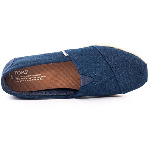 TOMS womens Toms Navy Linen Rope Mn Alpr 10008553 Espadrilles, Navy Linen, 12 US