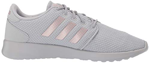 adidas Women's CloudfoamQT Racer Xpressive-Contemporary CloudfoamRunning Sneakers Shoes, light granite/copper metallic/grey, 7.5 M US