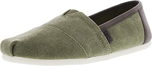TOMS - Men Slip-On Shoes, Size: 12 D(M) US, Color: Olive Wash Canvas/Trim