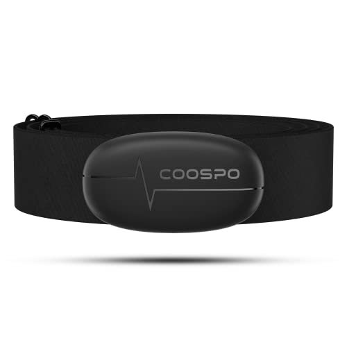 CooSpo Fitness Tracker Ant+ Heart Rate Monitor Chest Strap IP67 Waterproof with Bluetooth for Wahoo Strava Zwift DDP Yoga Map My Ride Peloton Bike