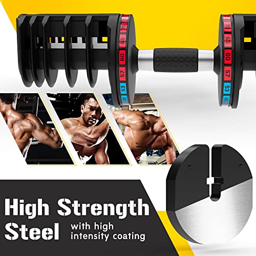 Merax Deluxe 2 x 80 Pounds Adjustable Dumbbells, 18-in-1 Dumbbell 5-80lb Adjustable Weight Plate for Home Gym 2 PCS