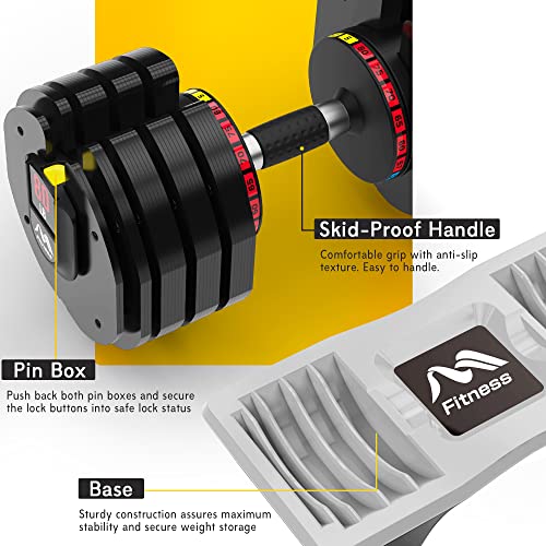 Merax Deluxe 2 x 80 Pounds Adjustable Dumbbells, 18-in-1 Dumbbell 5-80lb Adjustable Weight Plate for Home Gym 2 PCS