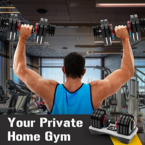 Merax Deluxe 2 x 80 Pounds Adjustable Dumbbells, 18-in-1 Dumbbell 5-80lb Adjustable Weight Plate for Home Gym 2 PCS