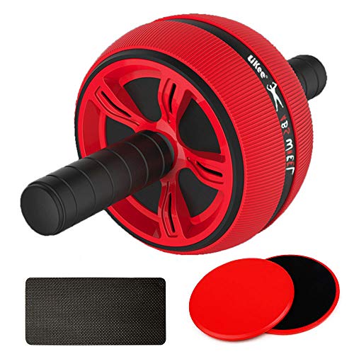 LiKee Ab Wheel Roller, Core Training Roller Abdominal Workout Equipment Exercise and Fitness Wheel at Home with Knee Pad for Man Woman Gymnastics Home Gym
