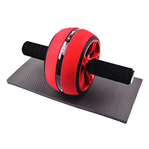 LiKee Ab Wheel Roller, Core Training Roller Abdominal Workout Equipment Exercise and Fitness Wheel at Home with Knee Pad for Man Woman Gymnastics Home Gym