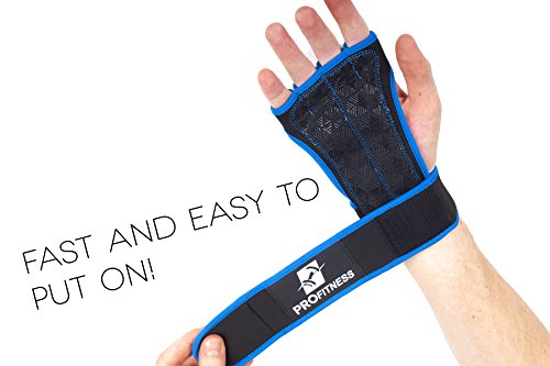 ProFitness Training Gloves with Silicone Padding, Wrist Support for WODs, Gym Workout, Weightlifting & Fitness - Perfect for Men & Women (Royal Blue, Small)