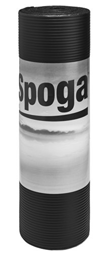 Spoga Premium Extra Thick 72"24" Long High Density Exercise Yoga Mat with Comfort Foam and Carrying Straps