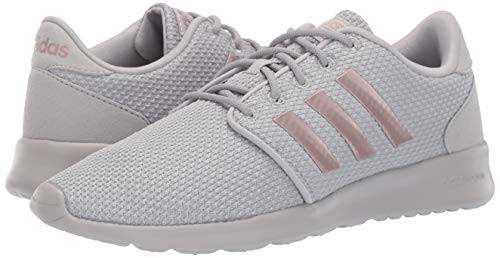 adidas Women's CloudfoamQT Racer Xpressive-Contemporary CloudfoamRunning Sneakers Shoes, light granite/copper metallic/grey, 10 M US