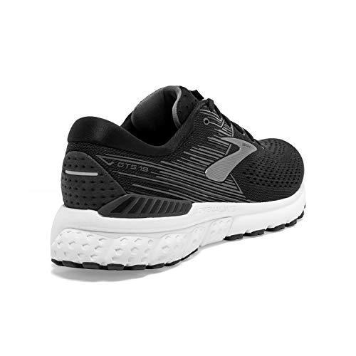 Brooks Mens Adrenaline GTS 19 Running Shoe - Black/Ebony/Silver - D - 15.0