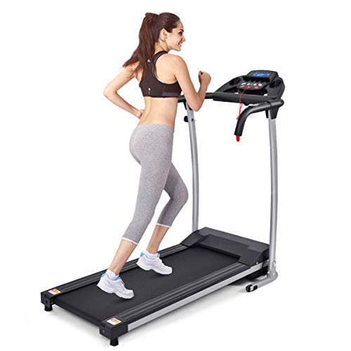 GOPLUS Folding Treadmill Electric Motorized Power Fitness Running Machine with LED Display and Mobile Phone Holder Perfect for Home Use