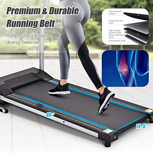 GOPLUS Folding Treadmill Electric Motorized Power Fitness Running Machine with LED Display and Mobile Phone Holder Perfect for Home Use