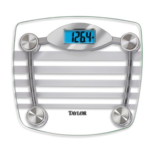Taylor Glass and Chrome Digital Bathroom Scale, 400 Lb. Capacity