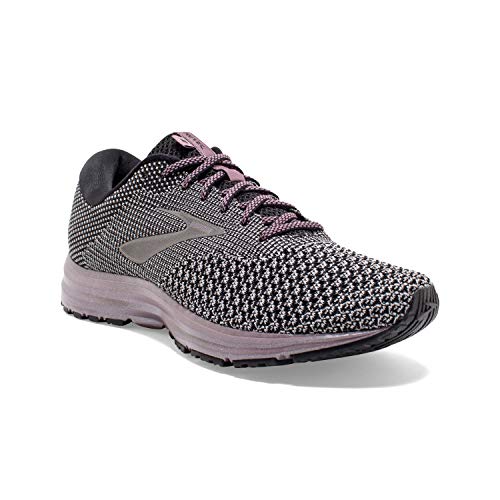 Brooks Womens Revel 2 Running Shoe - Black/Grey/Arctic Dusk - B - 7.5