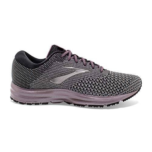Brooks Womens Revel 2 Running Shoe - Black/Grey/Arctic Dusk - B - 7.5