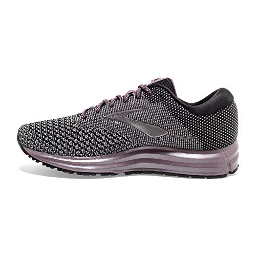 Brooks Womens Revel 2 Running Shoe - Black/Grey/Arctic Dusk - B - 7.5