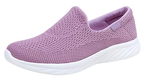 YILAN Women's Fashion Sneakers Breathable Sport Shoes (9, Tex Rose)