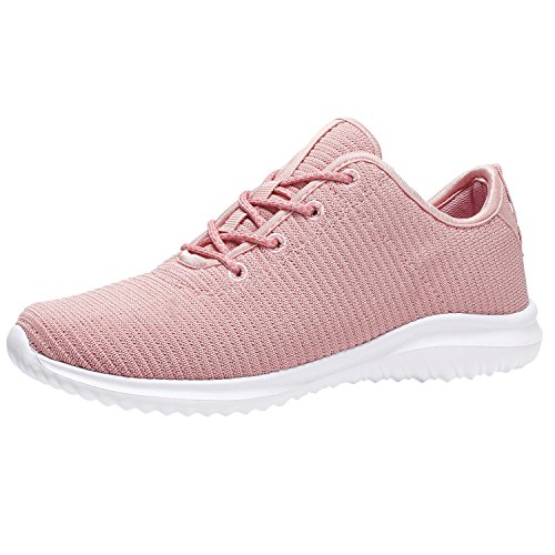 YILAN Women's Fashion Sneakers Breathable Sport Shoes (8 B(M) US, Pink-3)