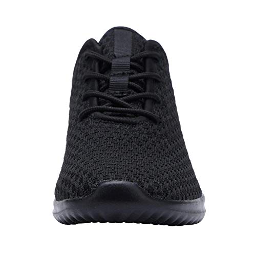 YILAN Women's Fashion Sneakers Breathable Sport Shoes (11, All Black)