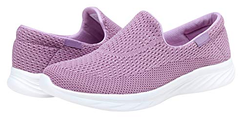 YILAN Women's Fashion Sneakers Breathable Sport Shoes (9, Tex Rose)