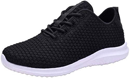 YILAN Women's Fashion Sneakers Breathable Sport Shoes (11, New Black)