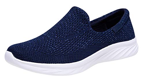 YILAN Women's Fashion Sneakers Breathable Sport Shoes (8, Tex Blue)