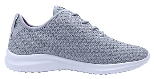 YILAN Women's Fashion Sneakers Breathable Sport Shoes (11, Grey)