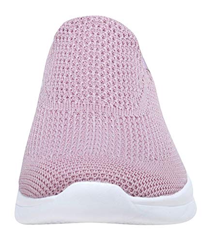 YILAN Women's Fashion Sneakers Breathable Sport Shoes (8, Tex Pink)