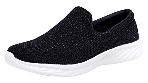 YILAN Women's Fashion Sneakers Breathable Sport Shoes (8, Tex Black)