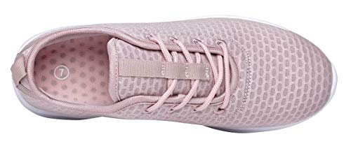 YILAN Women's Fashion Sneakers Breathable Sport Shoes (8.5, Carnation)