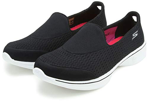 Skechers Performance Women's Go Walk 4 Pursuit Walking Shoe, Black/White - 7 C/D US