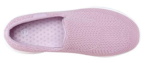 YILAN Women's Fashion Sneakers Breathable Sport Shoes (7, Tex Pink)