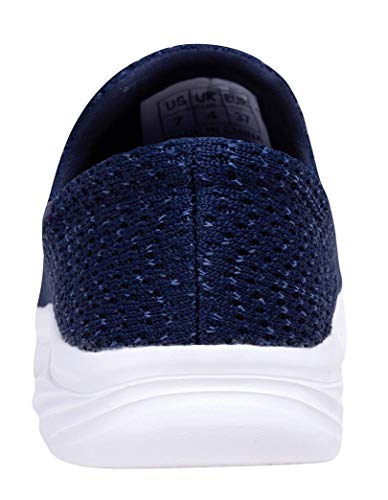 YILAN Women's Fashion Sneakers Breathable Sport Shoes (6, Tex Blue)