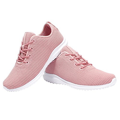 YILAN Women's Fashion Sneakers Breathable Sport Shoes (10 B(M) US, Pink-3)