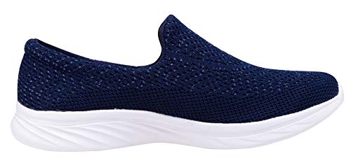 YILAN Women's Fashion Sneakers Breathable Sport Shoes (10, Tex Blue)