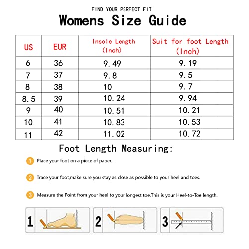 YILAN Women's Fashion Sneakers Breathable Sport Shoes (8, Ebony)