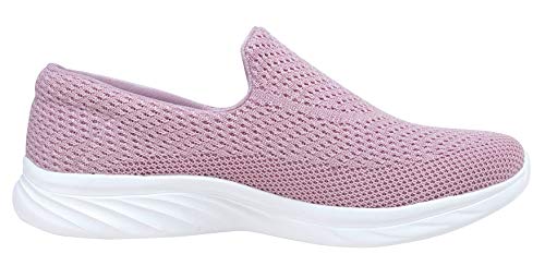 YILAN Women's Fashion Sneakers Breathable Sport Shoes (8.5, Tex Pink)