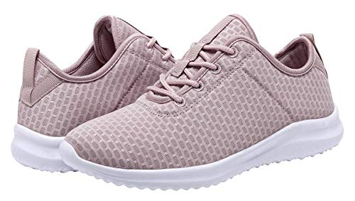 YILAN Women's Fashion Sneakers Breathable Sport Shoes (8.5, Carnation)