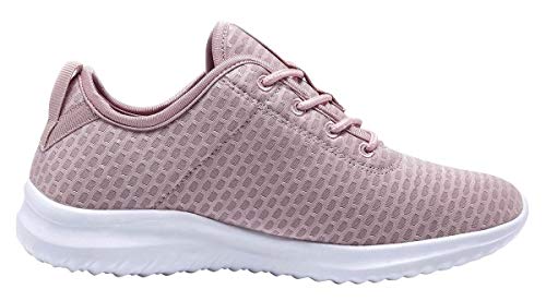 YILAN Women's Fashion Sneakers Breathable Sport Shoes (9, Carnation)