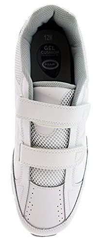 Dr. Scholl's - Mens Brisk Light Weight Dual Strap Sneaker, Wide Width (8 Wide, White Grey)