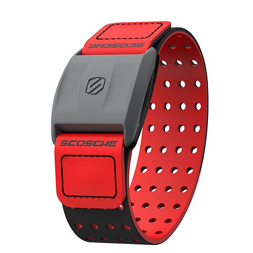 Scosche Rhythm+ Heart Rate Monitor Armband - Optical Heart Rate Armband Monitor with Dual Band Radio ANT+ and Bluetooth Smart