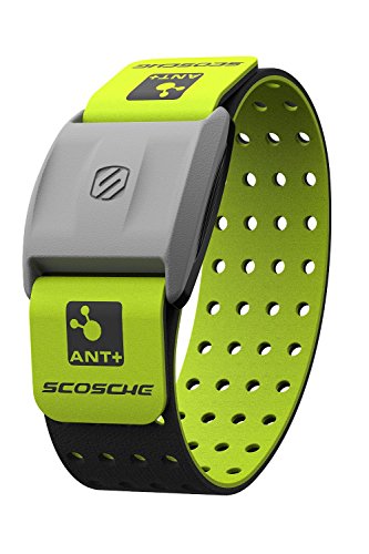 Scosche Rhythm+ Heart Rate Monitor Armband - Optical Heart Rate Armband Monitor with Dual Band Radio ANT+ and Bluetooth Smart