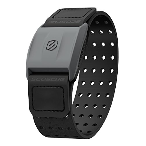 Scosche Rhythm+ Heart Rate Monitor Armband - Optical Heart Rate Armband Monitor with Dual Band Radio ANT+ and Bluetooth Smart