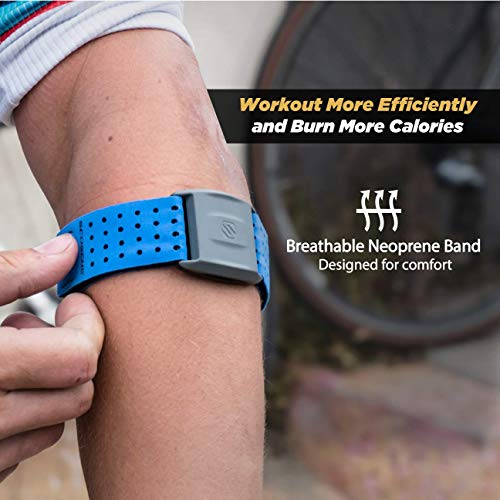 Scosche Rhythm+ Heart Rate Monitor Armband - Optical Heart Rate Armband Monitor with Dual Band Radio ANT+ and Bluetooth Smart