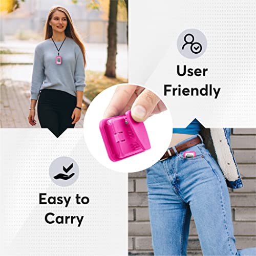 OZO Fitness SC 3D Digital Pedometer for Walking. Track Steps and Miles and Calories. Clip on Step Counter for Men, Women & Kids (Pink)