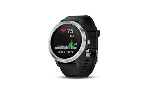 Garmin 010-01769-01 Vivoactive 3, GPS Smartwatch with Contactless Payments and Built-In Sports Apps, Black with Silver Hardware