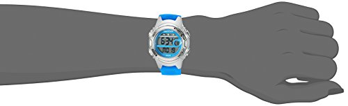 Marathon by Timex Women's TW5K96900 Digital Mid-Size Blue/Silver-Tone Resin Strap Watch